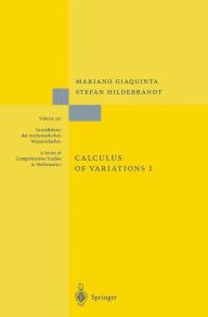 Calculus of Variations I Mariano Giaquinta Author