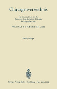 Chirurgenverzeichnis H. Bürkle de la Camp Editor