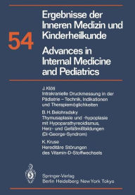 Ergebnisse der Inneren Medizin und Kinderheilkunde / Advances in Internal Medicine and Pediatrics P. Frick Author