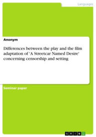 Differences between the play and the film adaptation of 'A Streetcar Named Desire' concerning censorship and setting - Anonymous