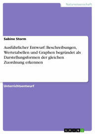 Ausführlicher Entwurf: Beschreibungen, Wertetabellen und Graphen begründet als Darstellungsformen der gleichen Zuordnung erkennen - Sabine Storm