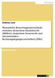 Wesentliche Bewertungsunterschiede zwischen deutschem Handelsrecht (BilMoG), deutschem Steuerrecht und internationalen Rechnungslegungsvorschriften (I