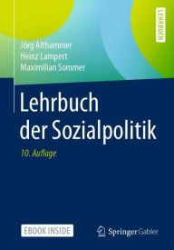Lehrbuch der Sozialpolitik JÃ¶rg Althammer Author