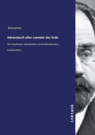 Adressbuch aller Laender der Erde Anonymos Author