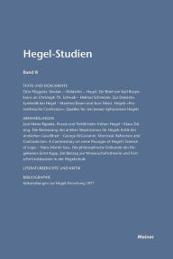 Hegel-Studien / Hegel-Studien Band 8 (1973) Otto PÃ¯ggeler Editor