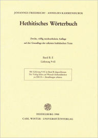Hethitisches Worterbuch: Band II: E Johannes Friedrich Author