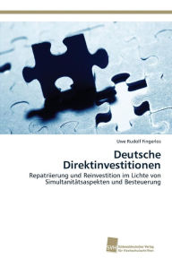 Deutsche Direktinvestitionen Uwe Rudolf Fingerlos Author