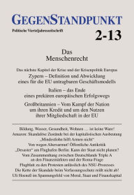 GegenStandpunkt 2-13: Politsche Vierteljahreszeitschrift GegenStandpunkt Verlag MÃ¼nchen Editor