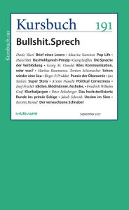 Kursbuch 191: Bullshit. Sprech Armin Nassehi Editor