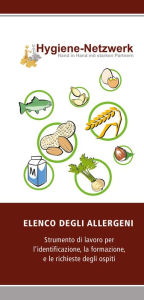 Elenco Degli Allergeni: Strumento di lavoro per l'identificazione, la formazione, e le richieste degli ospiti Hygiene-Netzwerk GmbH & Co KG Editor