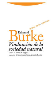 Vindicacion de la sociedad natural Edmund Burke Author