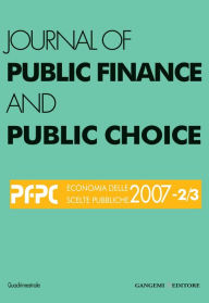 Journal of public Finance and Public Choice n. 2-3/2007 Aa.Vv. Author