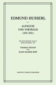 AufsÃ¤tze und VortrÃ¤ge (1911-1921) Edmund Husserl Author