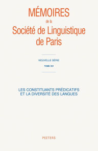 Les constituants predicatifs et la diversite des langues Peeters Publishers Author