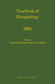 Yearbook of Morphology 2001 G.E. Booij Editor