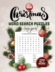 100 christmas word search puzzles large print Volume 2 for all ages: Holiday Puzzles Book with Answers Large Print S.M DESIGN Author