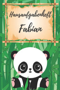 Hausaufgabenheft Fabian: personalisiertes Panda Hausaufgabenheft / SchÃ¼lerplaner fÃ¼r 1 Schuljahr mit WochenÃ¼bersicht / mit 2x Stundenplan / DIN A 5