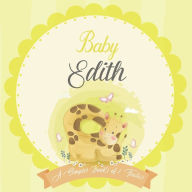 Baby Edith A Simple Book of Firsts: A Baby Book and the Perfect Keepsake Gift for All Your Precious First Year Memories and Milestones Bendle Publishi